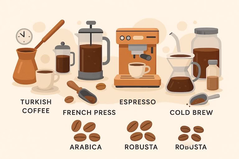 انواع قهوه